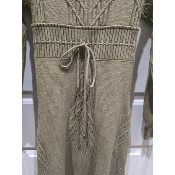 Free People Emmaline Mini Dress Knit Long Sleeve Boho green color size S - Picture 7 of 11